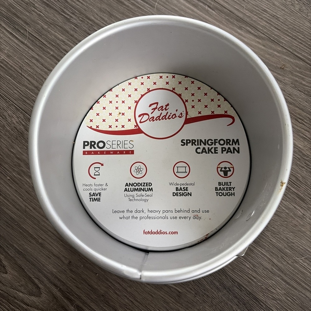 New Fat Daddio's Round Springform Pan Baking Cake Pan 6x3 Bake Smash Bakery Chef